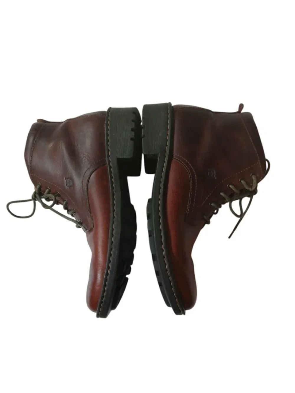 Born brown leather lace-up chukka boot M6603 CKH9 like new men's size 9/42.5